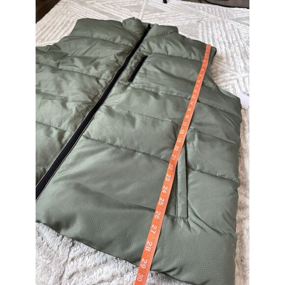 New Men’s Big & Tall Tek Gear Insulated Puffer Vest Size XXL Tall Green Olive - Picture 10 of 10